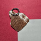 Cowhide Tag Keychain - Genuine Hair