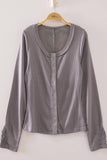 Lace Sleeve Ribbed Top