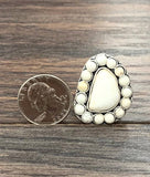 750399, White Turquoise Adjustable Ring