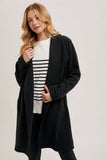 OPEN FRONT KNIT COAT JACKET