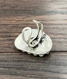 750399, White Turquoise Adjustable Ring