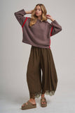Lace Trim BALLOON LEG PANT