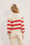 Triple Stripe Collared Sweater