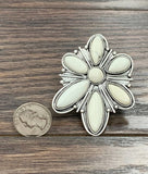 750375, White Turquoise Adjustable Ring