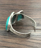 Three Stone Turquoise Cuff Bracelet