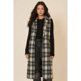 Plaid Long Vest Jacket