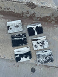 Black & white Cowhide Credit Card Wallet