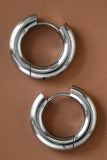 Tarnish Resistant Waterproof Stainless Steel Hoop Earrings - 7078