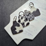 Cowhide Tag Keychain - Genuine Hair