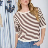 Sleeveless Knit Stripe Top