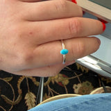 Fine Silver/Turquoise Stacker Ring