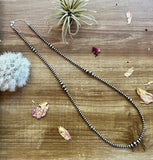 28 inch Sterling Silver Pearls necklace graduated