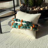 Turquoise/Spiny Beaded Wrap Bracelet