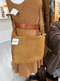 Vintage Suede Ruff Out Satchel