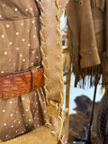 Vintage Suede Ruff Out Satchel