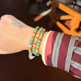 Turquoise/Spiny Beaded Wrap Bracelet