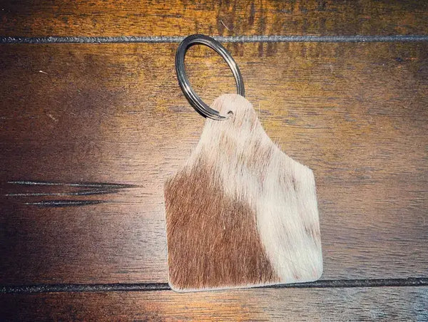Cowtag Cowhide Keychain MISC ACCESS. - 113 Western Linens   