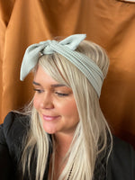 Craft Junkies Headband headband Craft Junkies tie ribbed dusty mint 