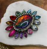 Handcrafted Pop Socket  Moon Child Collective gem stone flower  
