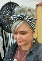 Craft Junkies Headband headband Craft Junkies tie black and white stripe 