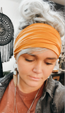 Craft Junkies Headband headband Craft Junkies scrunch solid marigold 