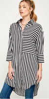 Lucy Shirt Dress  Solution small black/white 