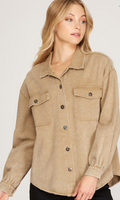 Jess Shirt Jac  She + Sky taupe XL 