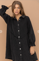Allen Denim Shirt Dress  Blue B   