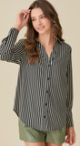 Becca Shirt  mustard seed small black/ivory 