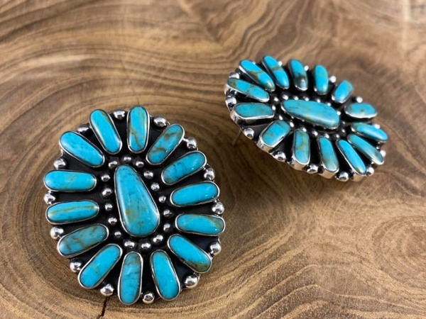 Outlaw Cluster Earrings JEWELRY - 101 Boho Soul turquoise  