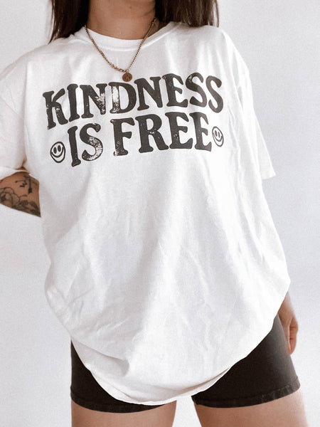 Kindness is Free Vintage Inspired Retro Graphic Tee - Ivory GRAPHIC TEES - 121 WE THE BABES S  